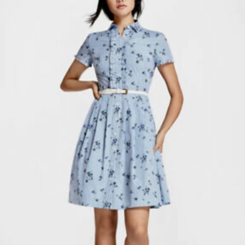 Brooks Brothers Blue Floral Print Shirtdress, 2